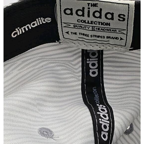 Adidas The Collection SnapBack Baseball Hat Cap Climalite Black‎ White Pocket - Picture 11 of 13